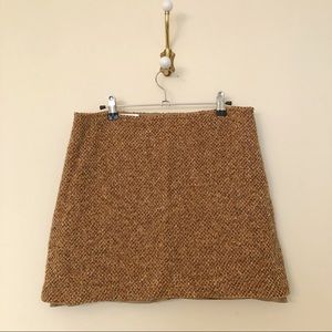 Kookaï Wool Blend Tweed Mini Skirt